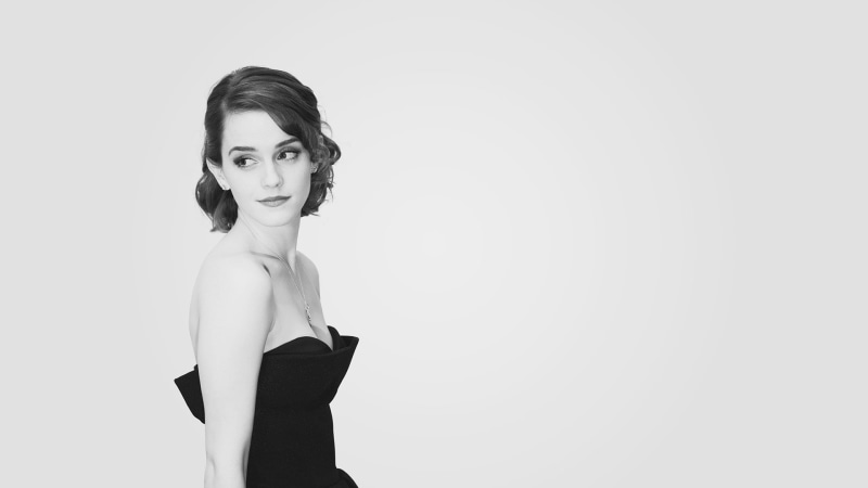 photography, monochrome, Emma Watson, 1080P