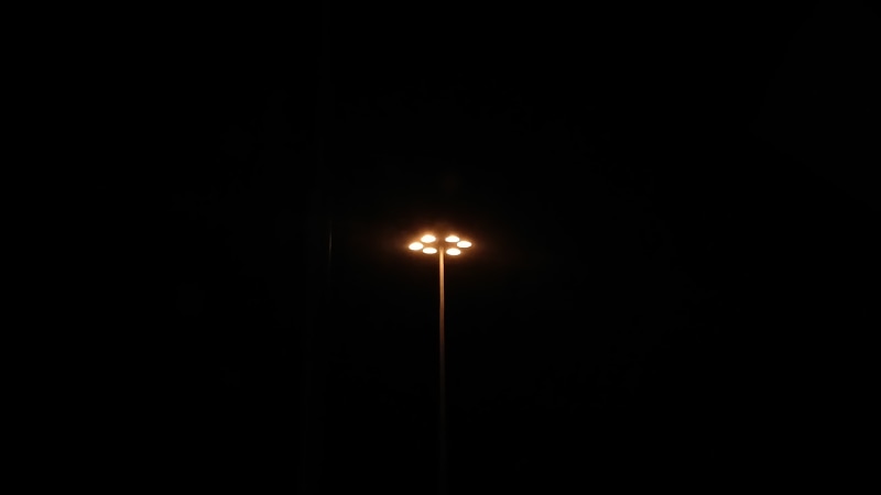 moonlight, sky, outdoors, electric lamp, mystery, light - natural phenomenon, copy space, low angle view, dark, tranquil scene, street, mysterious, 4K