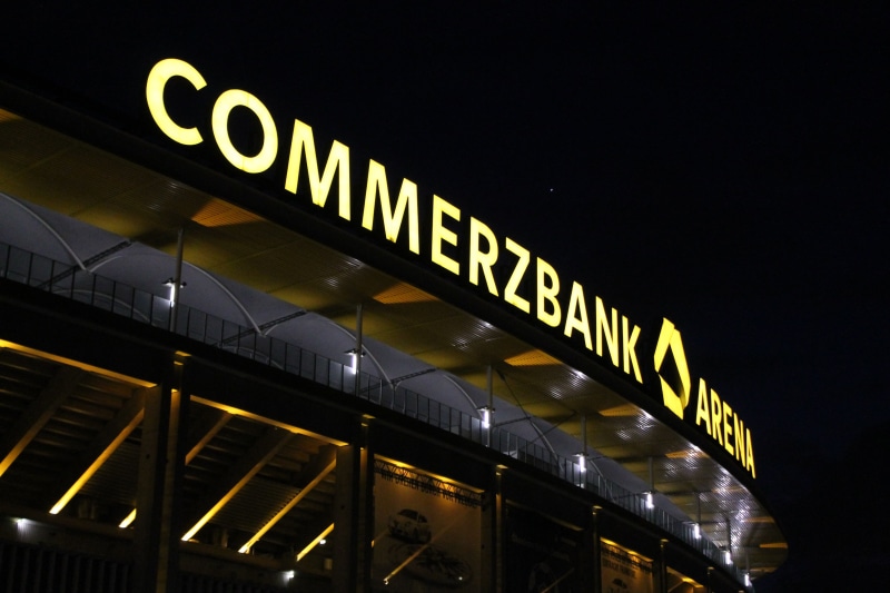 station, western script, communication, text, eintracht, commerzbank arena, football stadium, away game, viewers, built structure, no people, home game