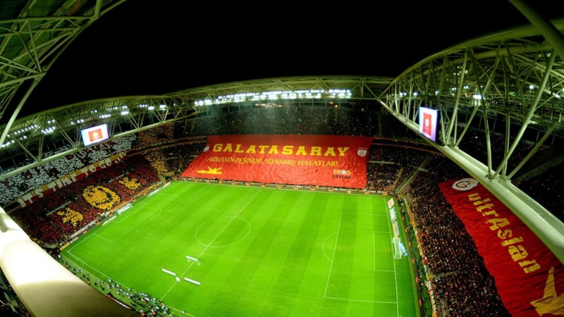 galatasaray, 1080P, architecture, high angle view, green color, no people, Turkey, sky, text, soccer, lighting equipment, built structure, night, travel destinations