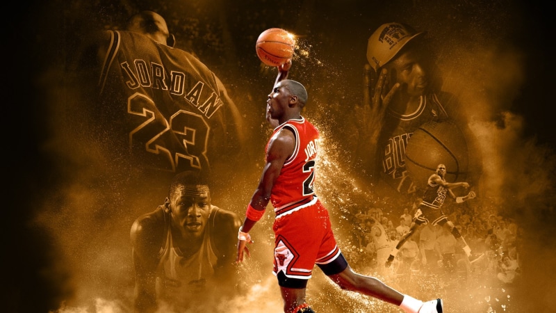 success, competition, michael jordan  photos, effort, basketball player, adult, stadium, basketball uniform, motion, people, dust, sport, floodlit, activity