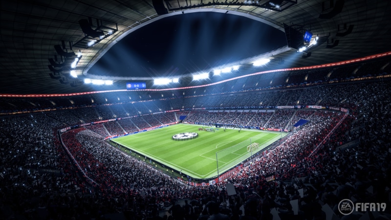 hd, competition, full frame, grass, 4k, green color, 2019 games, spectator, three dimensional, audience, 4K, fifa 19, team sport, floodlit, people, sport