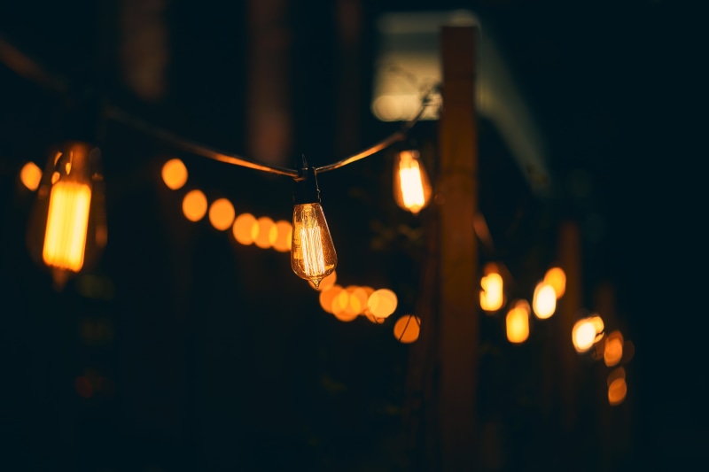 electric Lamp, city, bokehliciou, celebration, defocused, outdoors, bulb, night, yellow, string, abstract, warm, dreamy, cultures, street Light, contrast