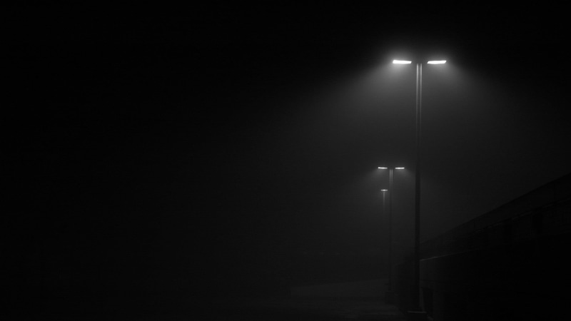 urban, alone, building, night, copy space, street, no people, city, outdoors, lighting equipment, architecture, stadium, street light, built structure