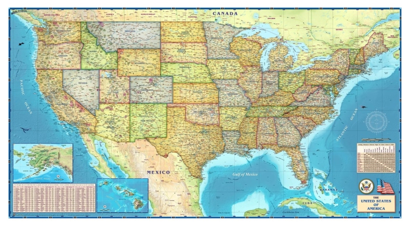 Misc, Map Of The Usa, Map, United States Of America Map, Usa Map, 1080P, USA