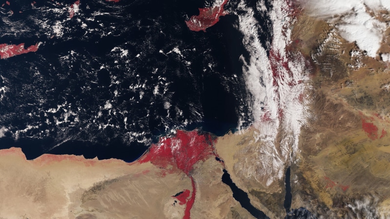 Mediterranean, Israel, sea, Nile, Satellite Imagery, 1080P, egypt