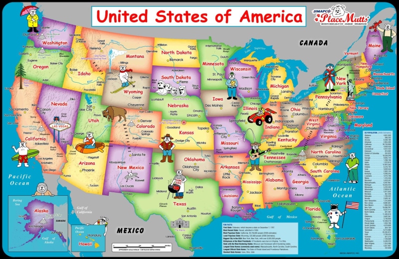 USA, United States Of America Map, Map Of The Usa, Usa Map, Map, 1080P, Misc