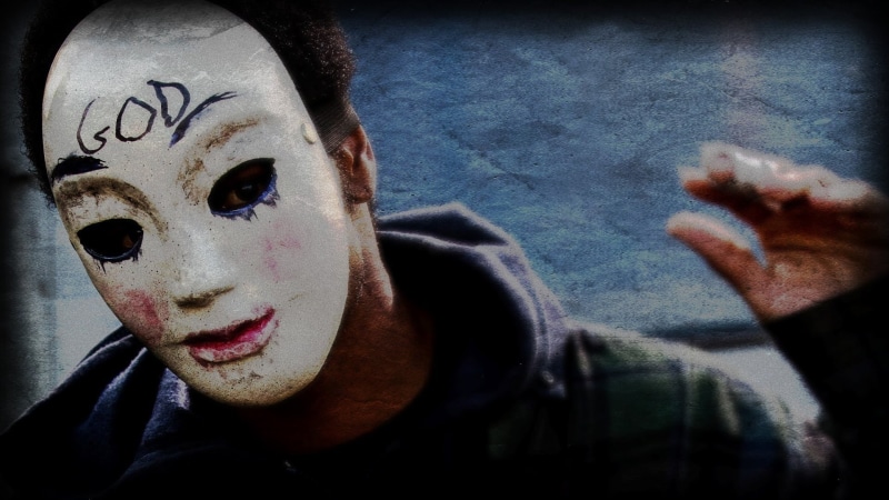 human representation, lifestyles, real people, close-up, one person, 1080P, green, The Purge: Anarchy, mask, creativity, representation, s, auto post production filter