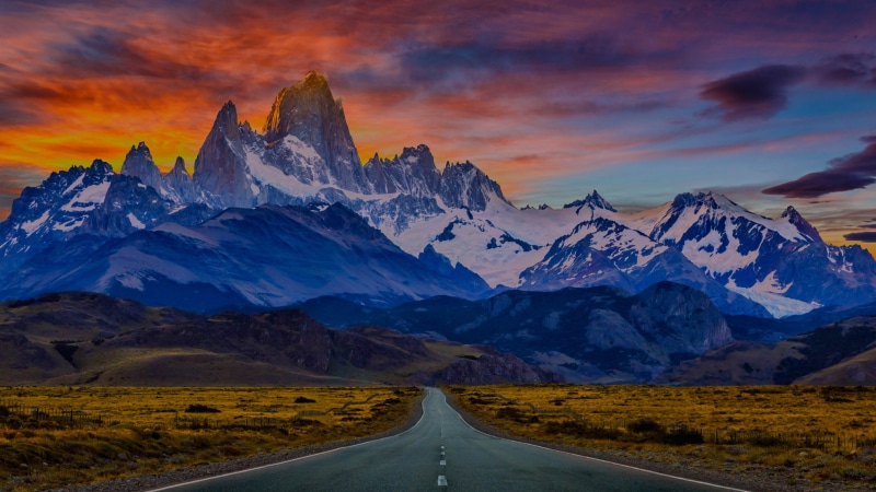 snowcapped mountain, highland, nature, 4K, landscape, scenics - nature, southern patagonian ice field, tranquil scene, mountain, cloud - sky, cerro fitzroy