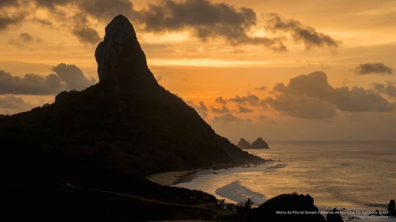 de, 2K, sunset, noronha, pernambuco, fernando, morro, South America, brazil, pico