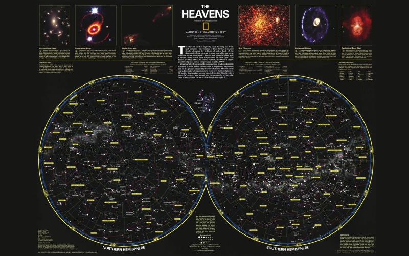 infographics, National Geographic, 2K, star map