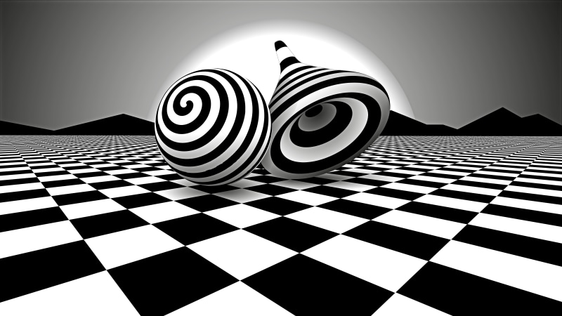 shape, flooring, optical illusion, architecture, positive emotion, white, checked pattern, lifestyles, close-up, emotion, tiled floor, geometric shape