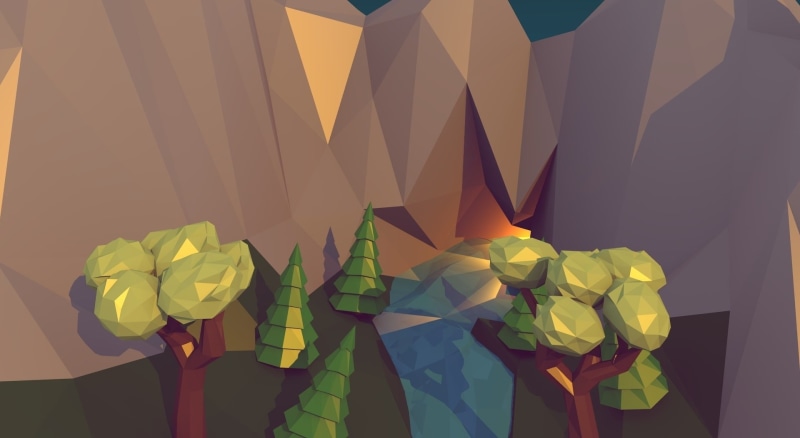 shadow, indoors, sunlight, yellow, day, close-up, low, wall - building feature, still life, polygons, design, decoration, blender, no people, cave, nature