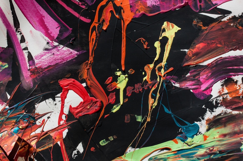 anthroposophic medicine, psychosocial therapy practice, acrylic paints, creativity, patient, painting, black, green, art therapeutic practice, background