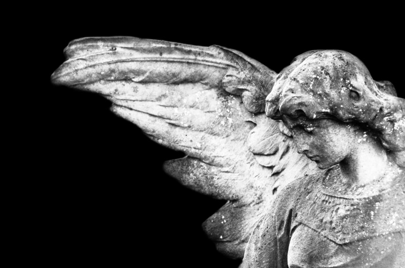 angelic, faith, black background, craft, sculpture, christmas, studio shot, object, saint, symbol, figure, human representation, christian, stone, black