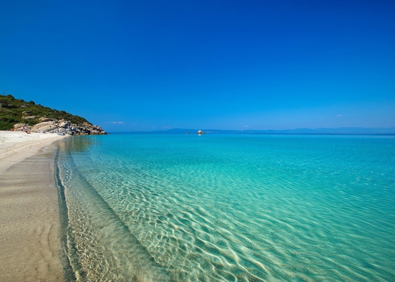 greece, clear, beach, lagoon, peace, water, 1080P, paradise, azure, island, halkidiki, blue, mediterranean, perfect, ocean