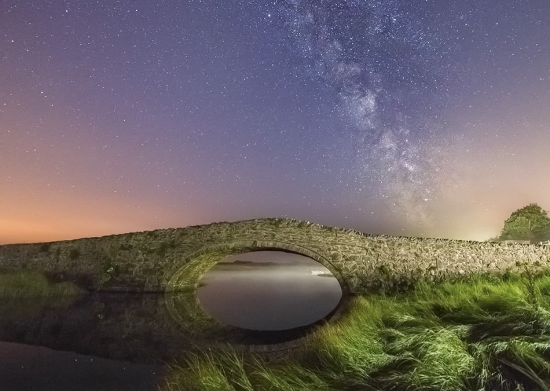 nature, astronomy, constellation, estuary, Wales, North, Dark Sky, brick, night, landscape, nightscape, Aberffraw, Cymru, river, star - Space, village