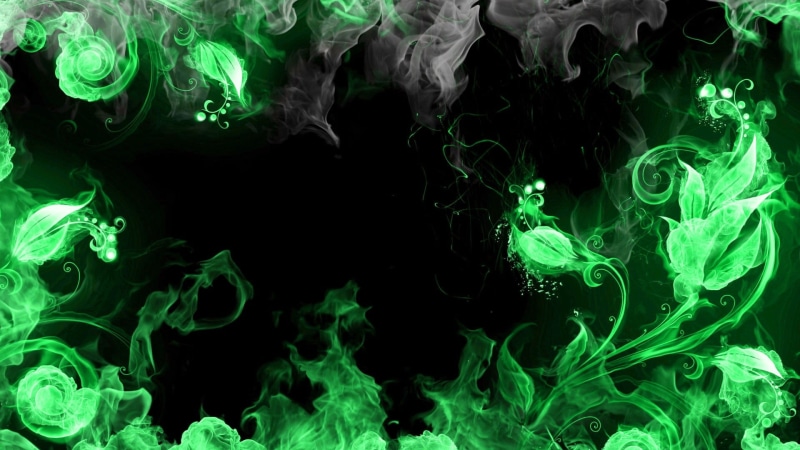 shape, fire - Natural Phenomenon, water, exploding, backdrop, green color, pattern, blue, flowing, pollution, black background, studio shot, fire, full frame