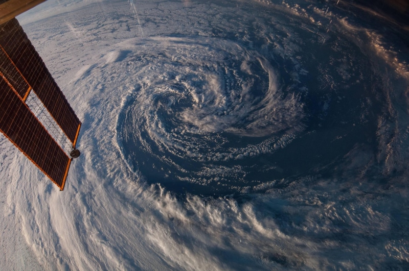 storm, clouds, Earth, NASA, aerial view, International Space Station, 2K, space, hurricane