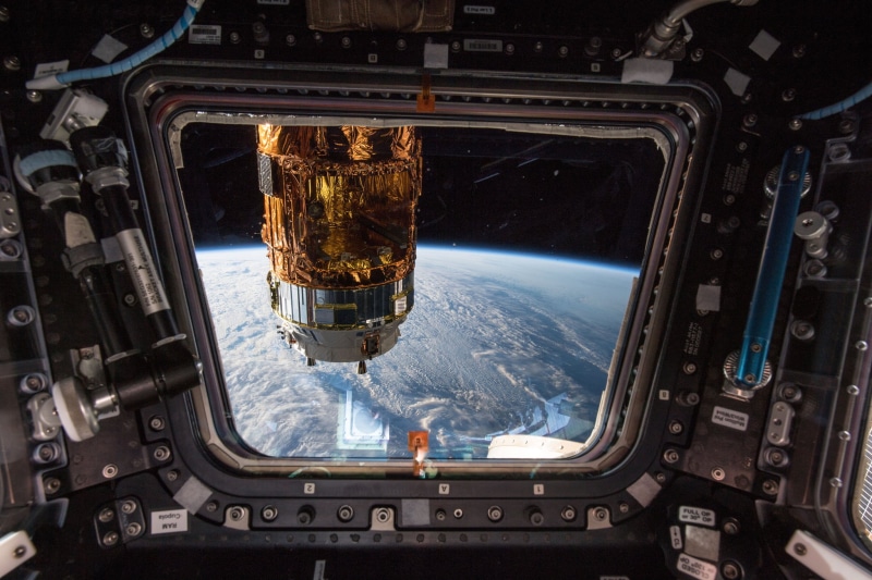 orbital view, space station, ISS, window, space, technology, Earth, orbits, atmosphere, 1080P, universe, NASA