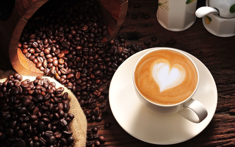 Beans, 2K, Cappuccino, Cup, Heart, Coffee, Love