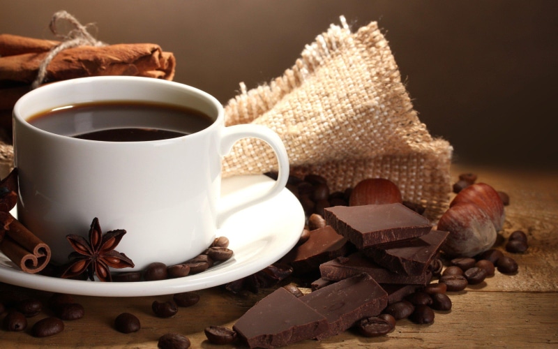high, drinks, resolution, 2K, food, beans, chocolate, coffee, cups