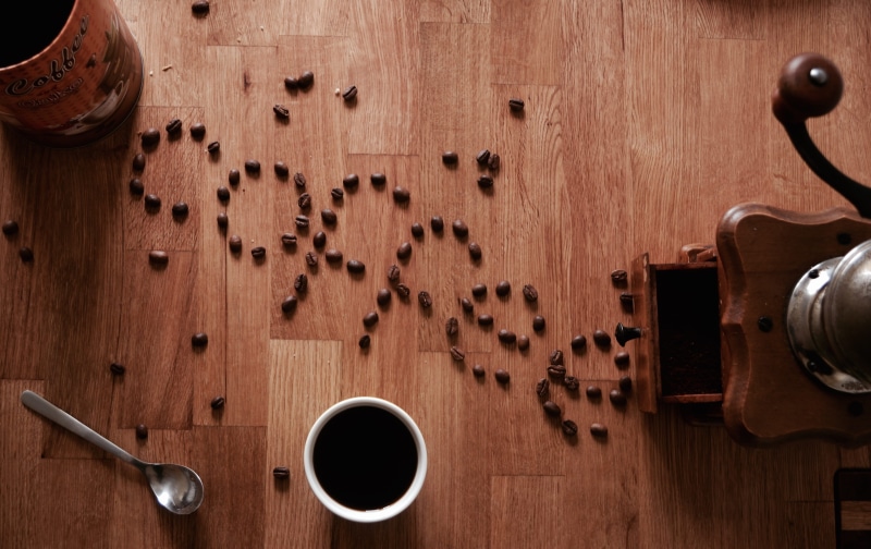 roasted coffee bean, drink, messy, food and drink, caffeine, vintage, refreshment, wooden, wood, retro, table, no people, hot, studio shot, coffee beans