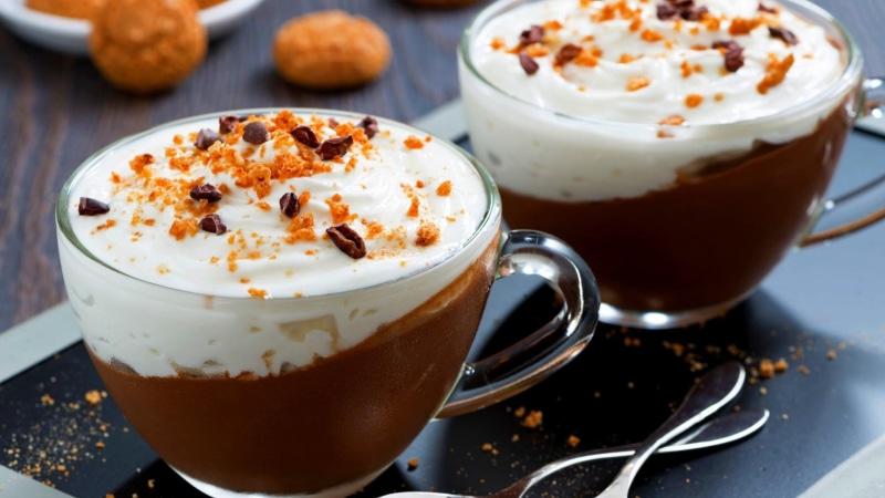 sweet, aroma, cocoa, latte, cream, foam, dessert, beverage, saucer, morning, plate, glass, food, snack, milk, black, cafe, caffeine, chocolate, mocha, delicious