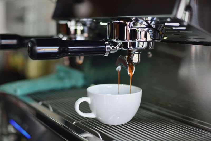 machinery, 4K, espresso maker, preparation, crockery, freshness, coffee machine, hot drink, no people, latte, mug, close-up, coffee - drink, caffeine