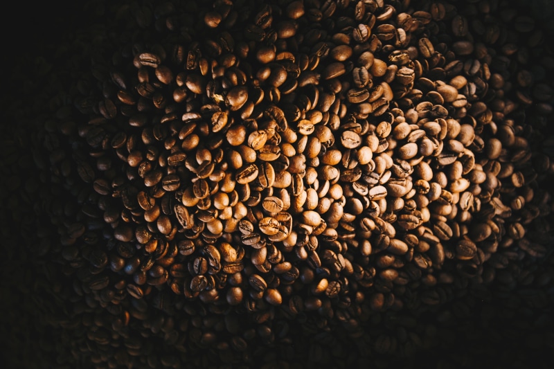 indoors, backgrounds, food and drink, cafe, freshness, no people, full frame, coffee - drink, gold, selective focus, roasted coffee bean, jakob owens, peter mckinnon