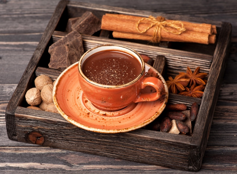 ingredient, crockery, Anis, mug, drink, cultures, coffee - Drink, hot, close-up, wood - Material, morning, high angle view, mocha, dessert, 2K, freshness
