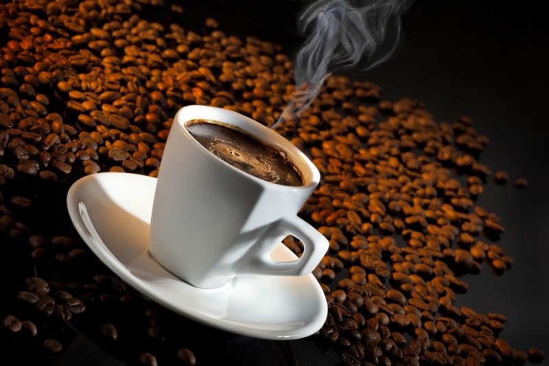 black Color, 5K, coffee Bean, cafe, caffeine, white, seed, steam, dark, spoon, table, heat - Temperature, cappuccino, gourmet, drink, mocha, food and drink