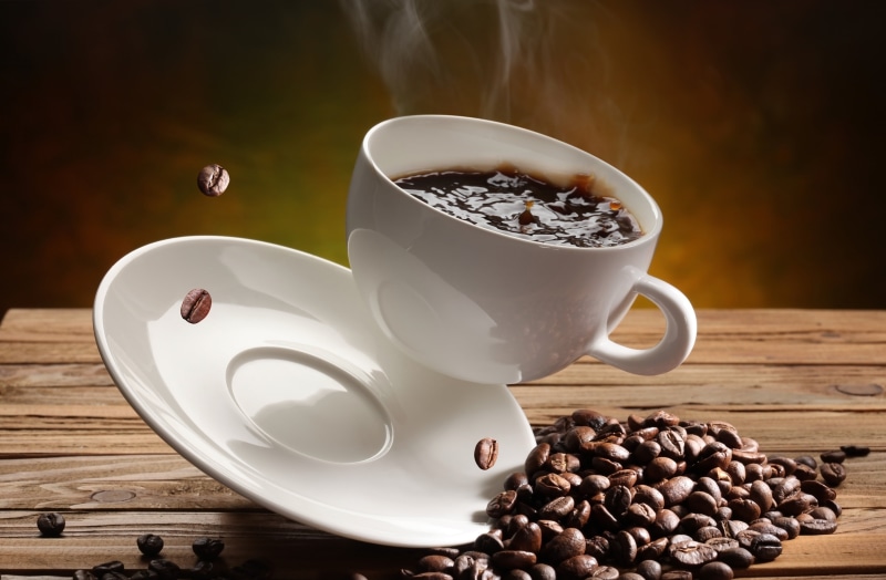 coffee Cup, cappuccino, table, wood - Material, cups, white, food, black Color, 5K, breakfast, no people, morning, heat - Temperature, drink, brown, liquid