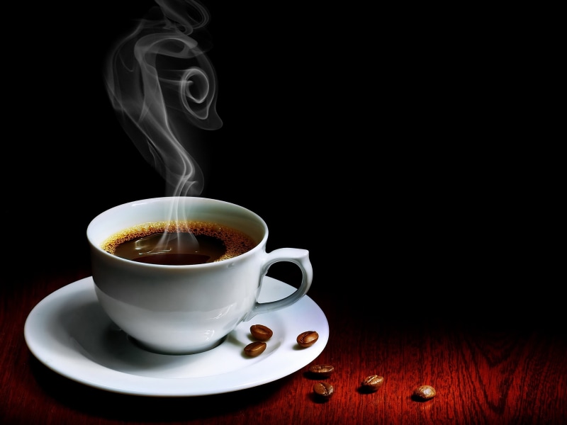 mocha, wood - Material, cappuccino, mug, copy space, tea - Hot Drink, morning, heat - Temperature, still life, coffee Cup, steam, cup, indoors