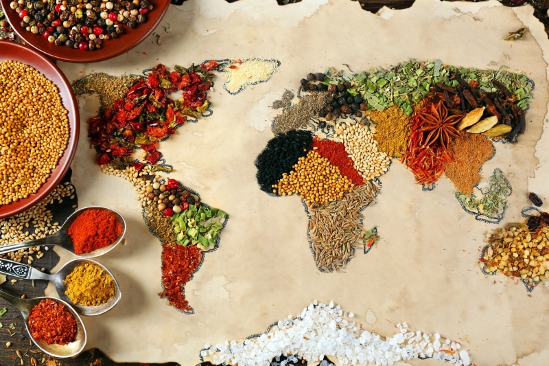 Food, 1080P, Herbs and Spices, Spices, World Map