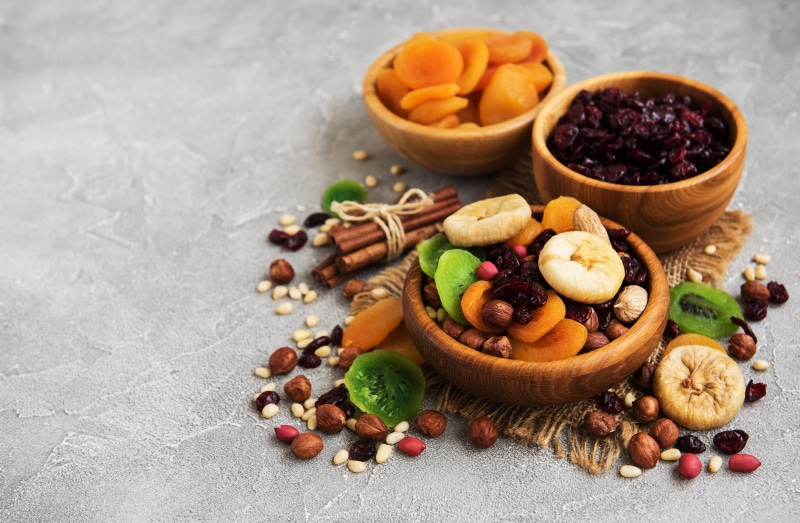 spices, table, nuts, 5K, bowl, dried fruits