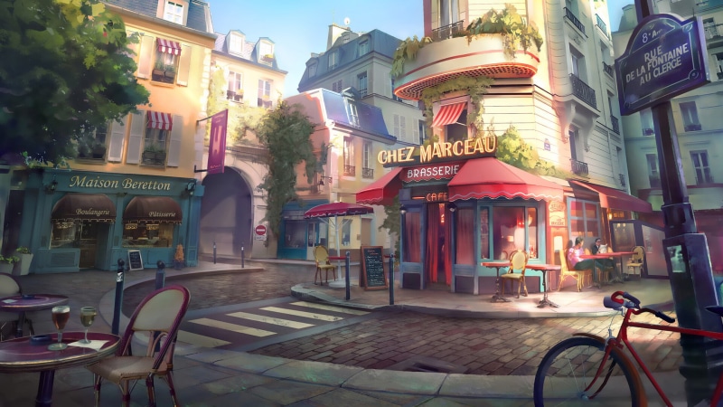 Paris, 1080P, Artistic, France, Bike, City, Cafe