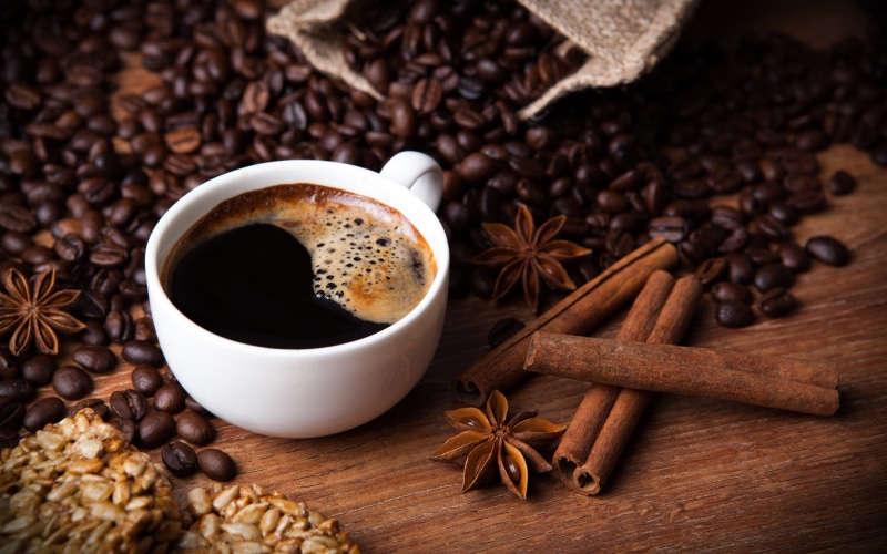 white, Beans, Cloves, 2K, Seeds, Coffee, Sunflower, tobacco, four, ceramic, cup, Cinnamon