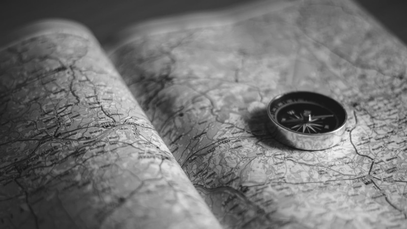 nature, sphere, compass, selective focus, circle, old, books, 1080P, direction, round, silver, antique, map, day, indoors, navigational compass, monochrome