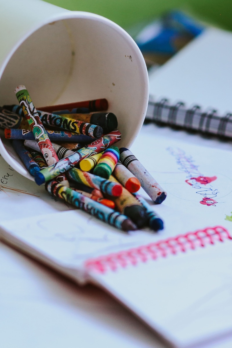 craft, high angle view, paint, variation, art and craft equipment, finance, pen, table, creativity, notepad, close-up, scrawl, young, no people, multi colored