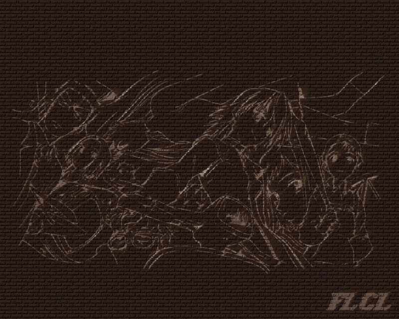 anime, paper, black background, FLCL, close-up, art and craft, board, black color, 720P, studio shot, tree, indoors, full frame, complexity, textured effect
