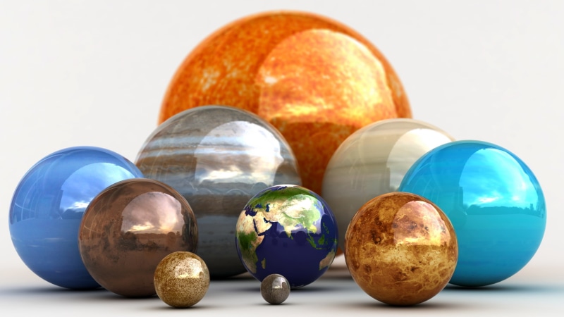 Balls, Earth, 2K, Colorful, Planets, d, 3D