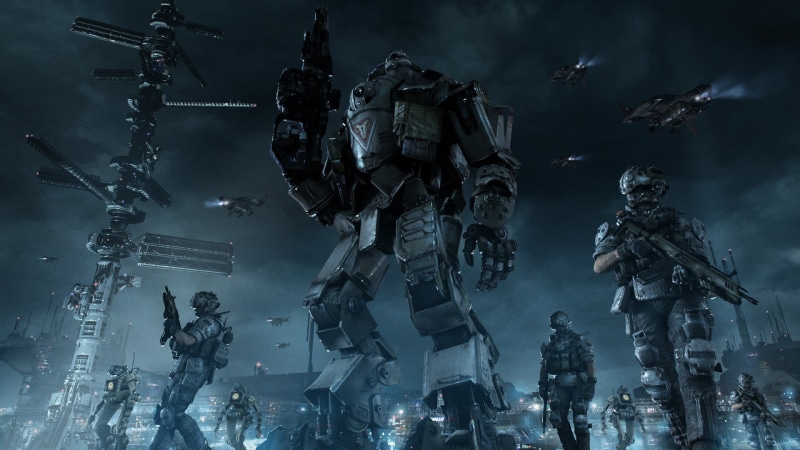 military, cyborg, security, conflict, government, adult, digital composite, armed forces, digital art, technology, Titanfall, video games, digital, Atlas (Titanfall)
