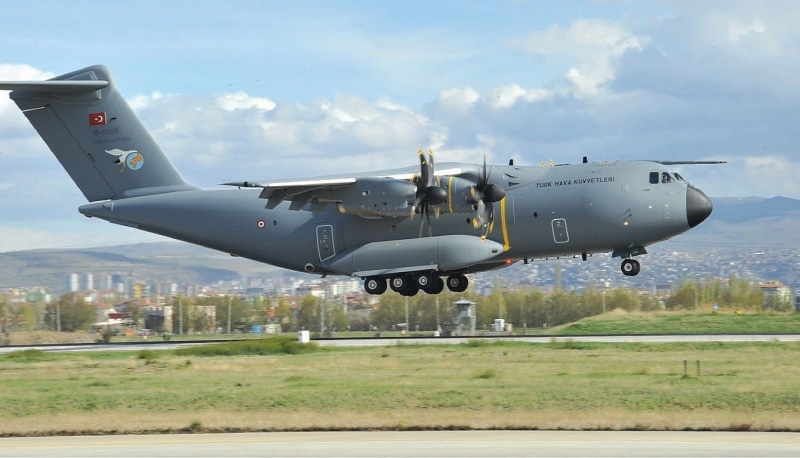 plane, Airbus A400M Atlas, Turkish Armed Forces, day, A400M, on the move, transportation, flying, motion, mode of transportation, military aircraft, Airbus