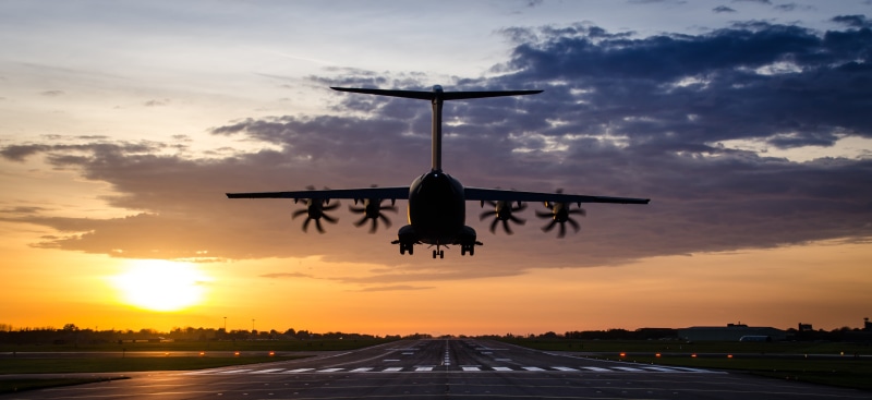 the plane, airport, A400M Atlas, 4K