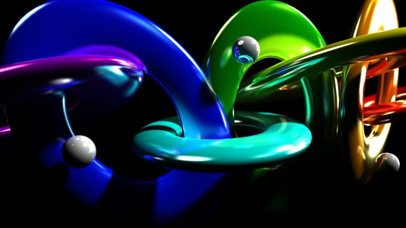 light, digital art, graphics, cool, chain, 4K, graphic design, neon, colorful, 3d