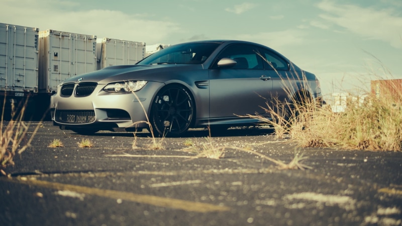abandoned, outdoors, road, personal land vehicle, city, selective focus, motor vehicle, 1080P, built structure, architecture, BMW, transportation, mode of transportation