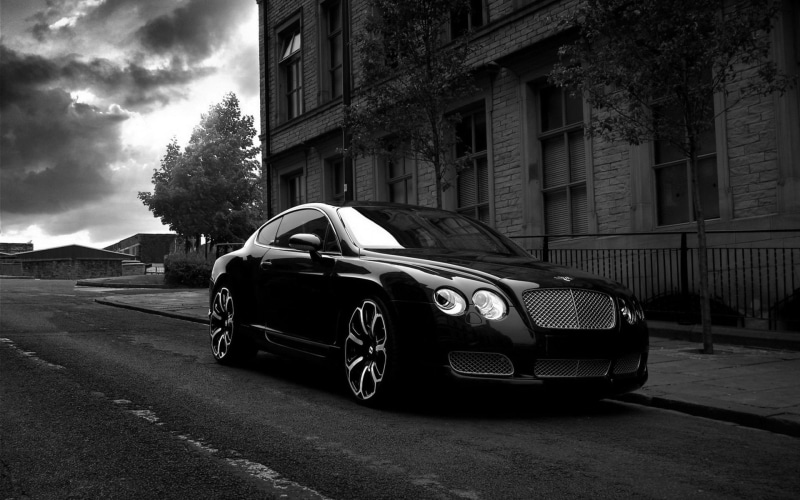 black, bentley, gt, monochrome, continental, cool, car, 1080P, black car, bentley continental gt