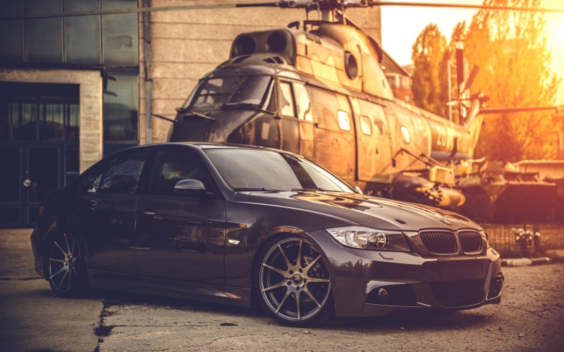 john Cooper Works, BMW E90, black And White, vehicle, series, modern, stationary, bmw serie 3, windshield, vehicle Door, urban Scene, bumper, shiny, wheel Well