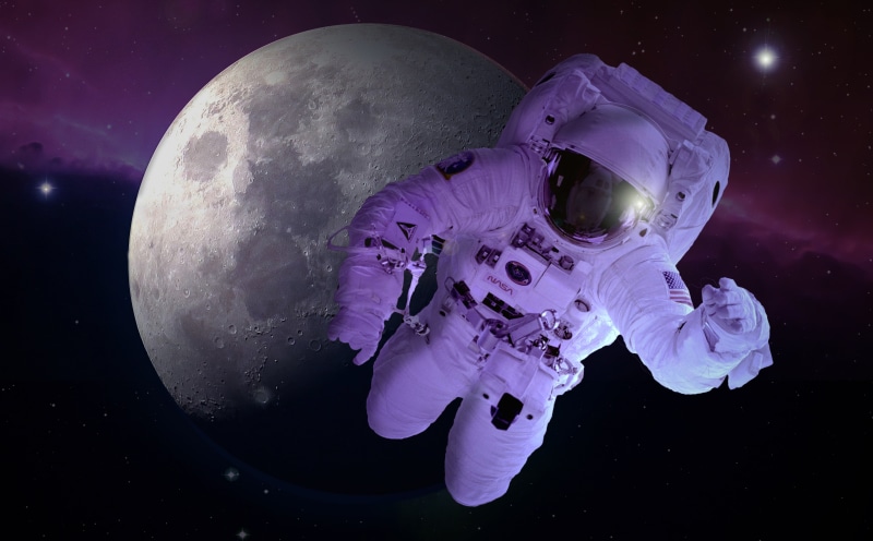 atmosphere, astronaut, forward, earth, star, cosmonaut, adventure, planet - space, moon, float, technology, dark, weightless, 4K, orbiting, space travel